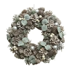 Adventní věnec frozen look 34 cm