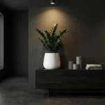 Květináč Mia 40 cm bílý – moderní dekorativní květináč Dekorační květináč Mia bílý 40×33 cm – moderní design