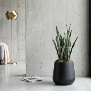 Dekorační květináč Mia černý 40x33 cm – moderní design