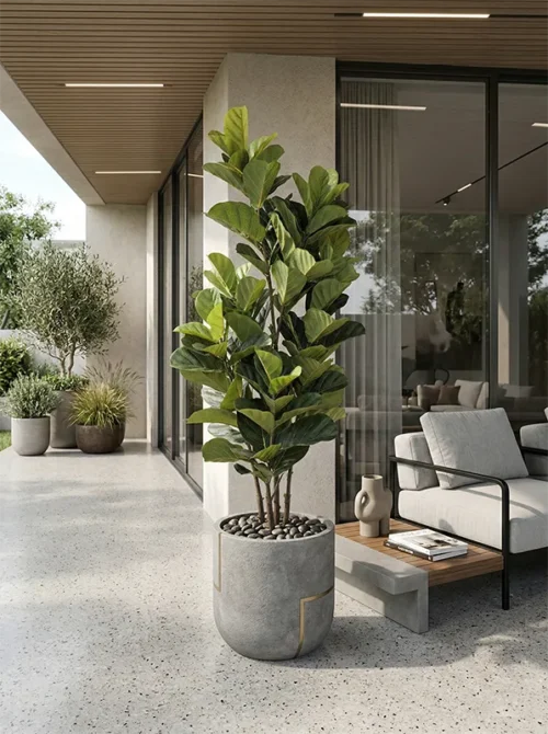 Umělý figovník Lyrata 150 cm s UV ochranou – dekorace do interiéru i exteriéru