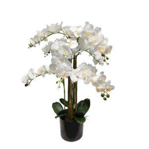 Umělá orchidej bílá 80 cm Lia