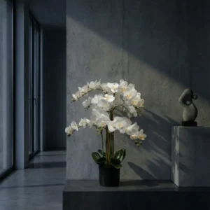 Umělá orchidej bílá 80 cm Lia