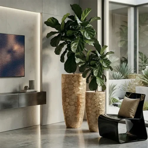Dekorační květináč Grand Gold 90×36 cm