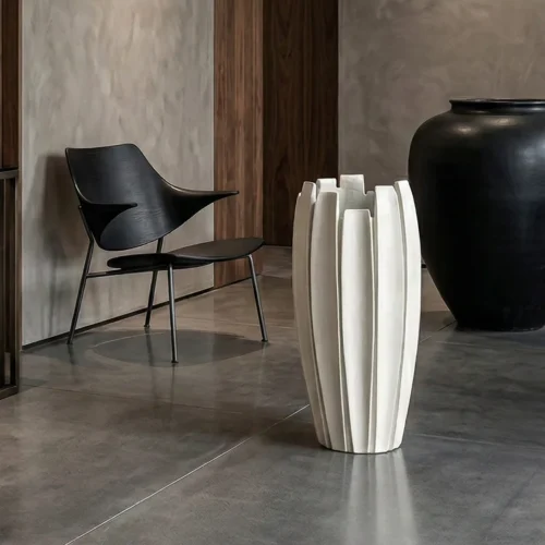 Dekorativní květináč Linea 35 × 65 cm beige Dekorativní květináč Linea 35 × 65 cm beige