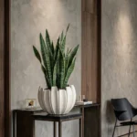 Dekorativní květináč Linea 41 × 35 cm beige