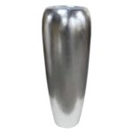 Vysoký květináč Elio 87 × 38 cm stříbrný fiberglass