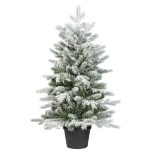 Zasněžený vánoční stromek Grandis 90 cm v květináči