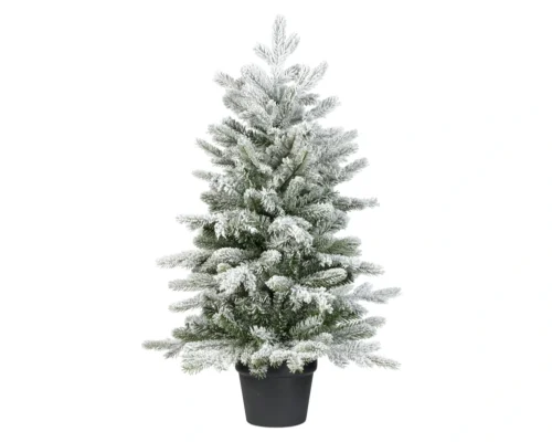 Zasněžený vánoční stromek Grandis 90 cm v květináči